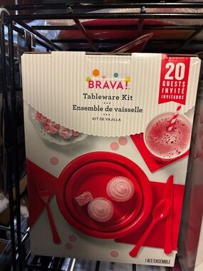 BRAVA! Red Tableware Kit - 20 Guests
